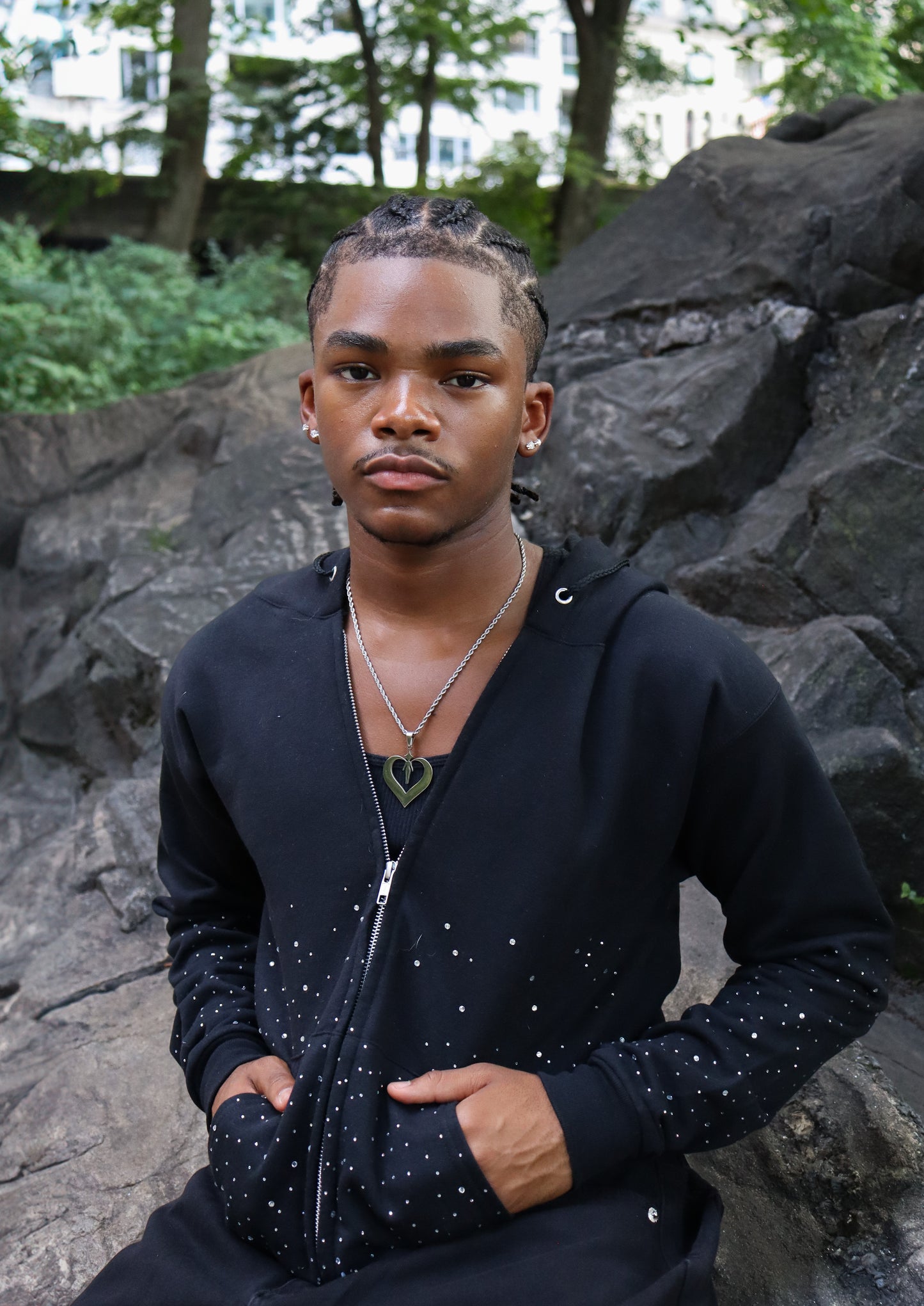 Crystal Zip-Up Hoodie